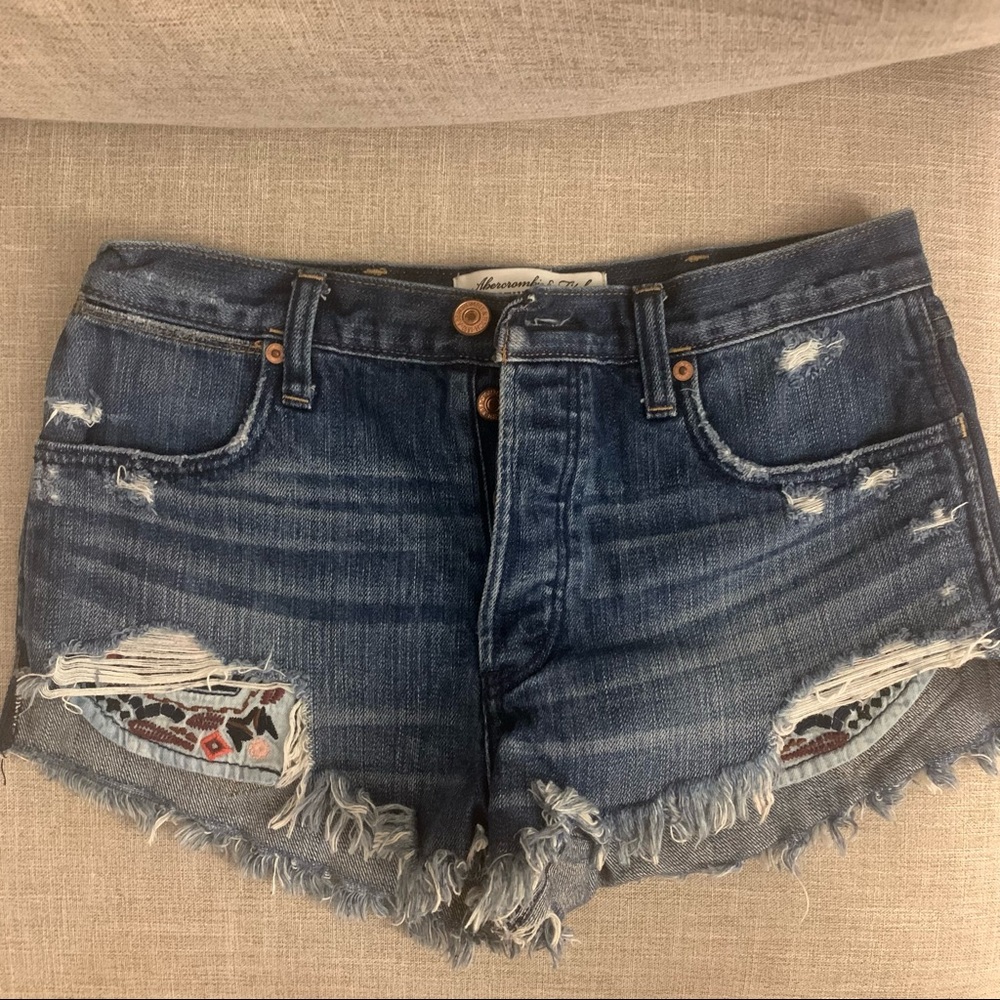 abercrombie festival denim shorts
